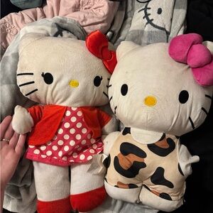 Hello Kitty Plush Pair - Red, Pink, and White